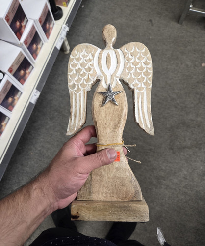 Holz engel figur - holz,