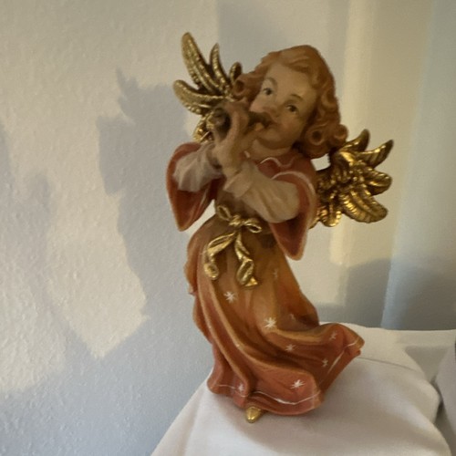 Engel mit flöte 21 holz - engel,
