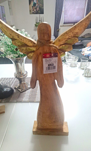 Holz engel dekofigur mit - dekofigur,