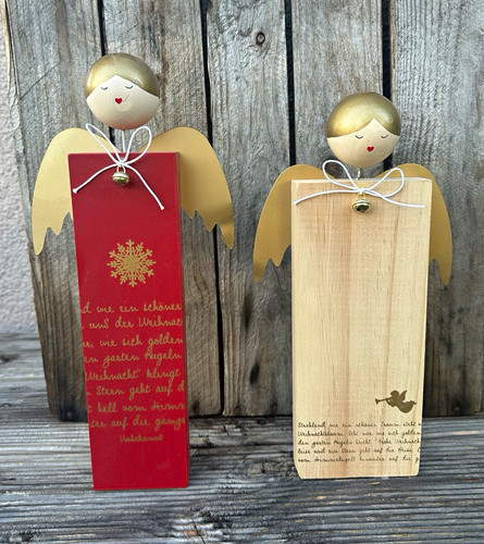 2er set holz engel figuren - 2er,