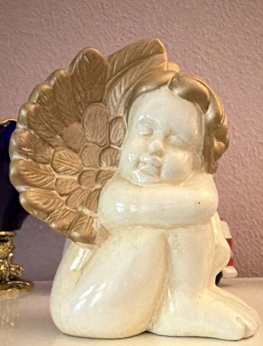 Keramik engel figur sitzend - keramik,
