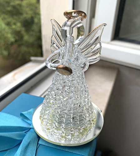 Glas engel figur transparent - glas,