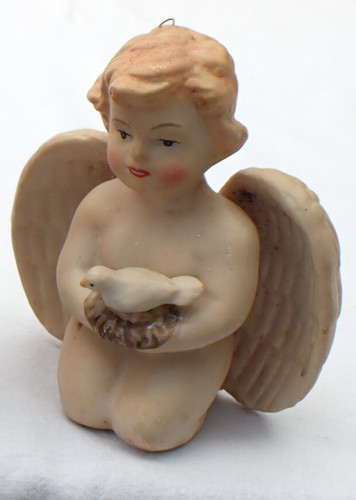 Süßer engel mit vogel figur - engel,