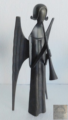 Bronzefigur engel stehend mit - bronzefigur,