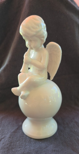 Weiße keramik engel figur - weiße, engel-figur