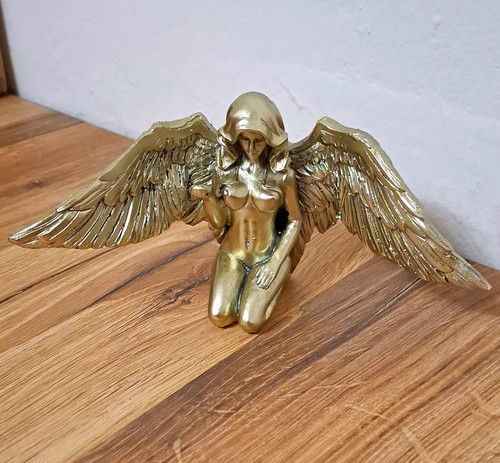 Goldfarbene engel figur - goldfarbene, engel-figur