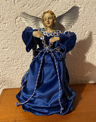 Deko engel stofffigur blau mit - engel,