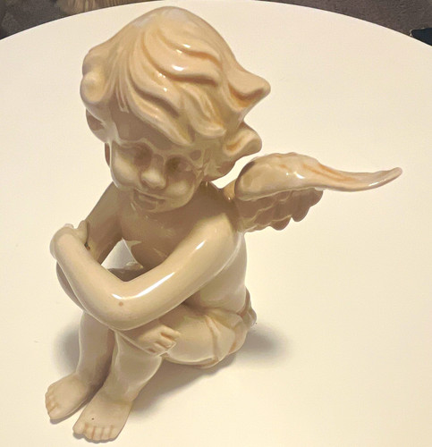 Keramik engel figur sitzend - keramik,