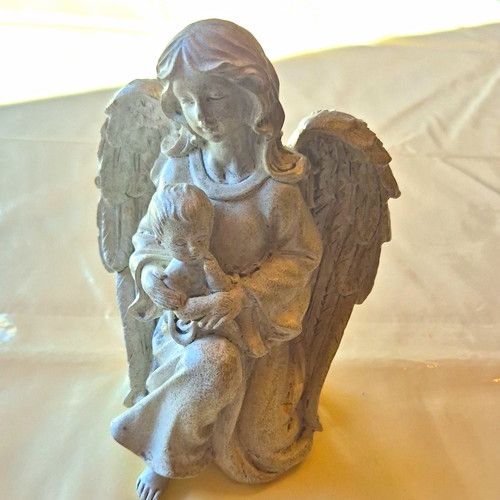 Dekofigur engel mit kind - dekofigur,